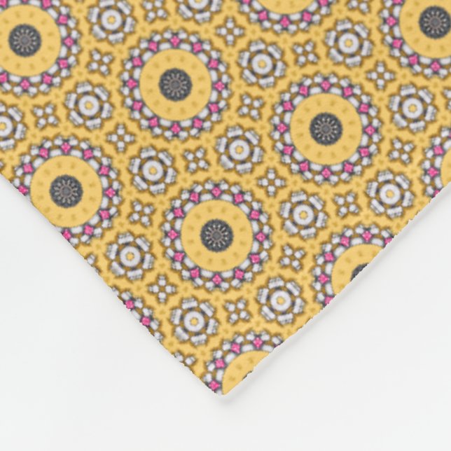 Couverture Polaire Jaune et rose (Coin)