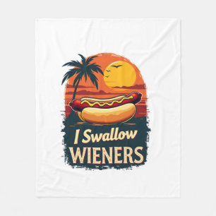 Couverture Polaire J'avale Saucy Wieners Drôle Adulte Plaisanterie Ho