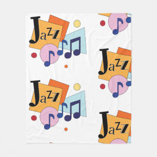 Couverture Polaire Jazz coloré Design Art Moderne