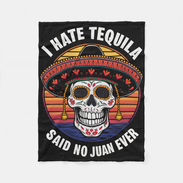 Couverture Polaire Je bois du Tequila Mexicain Cinco De Mayo  (Devant)