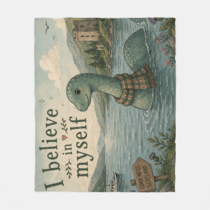 Couverture Polaire Je crois en moi-même Monstre du Loch Ness fantaisi