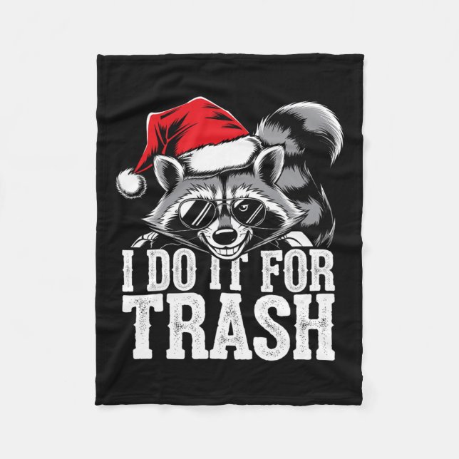 Couverture Polaire Je Le Fais Pour La Déchets Drôle Possum Noël Père  (Devant)