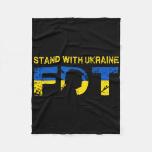 Couverture Polaire Je me tiens avec l'Ukraine 2025 Chemises Drapeau u