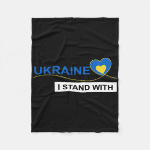 Couverture Polaire Je me tiens avec l'Ukraine Arrêtez la guerre Prote