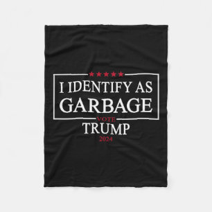 Couverture Polaire Je M'Identifie Comme Garbyge Vote Trump 2024 Polit
