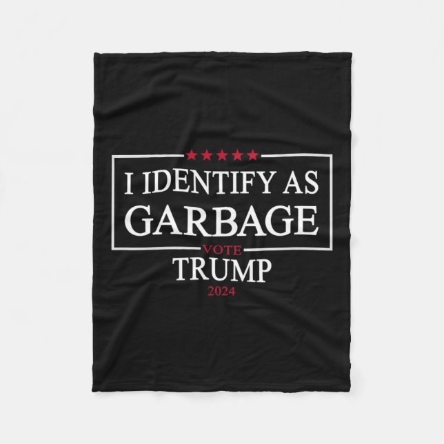 Couverture Polaire Je M'Identifie Comme Garbyge Vote Trump 2024 Polit (Devant)