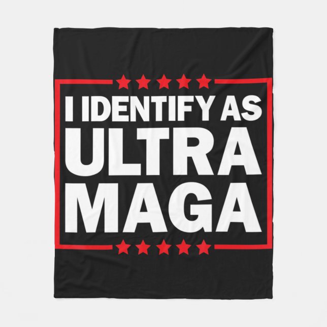 Couverture Polaire Je m'identifie comme Ultra MAGA Ultra MAGA et fier (Devant)
