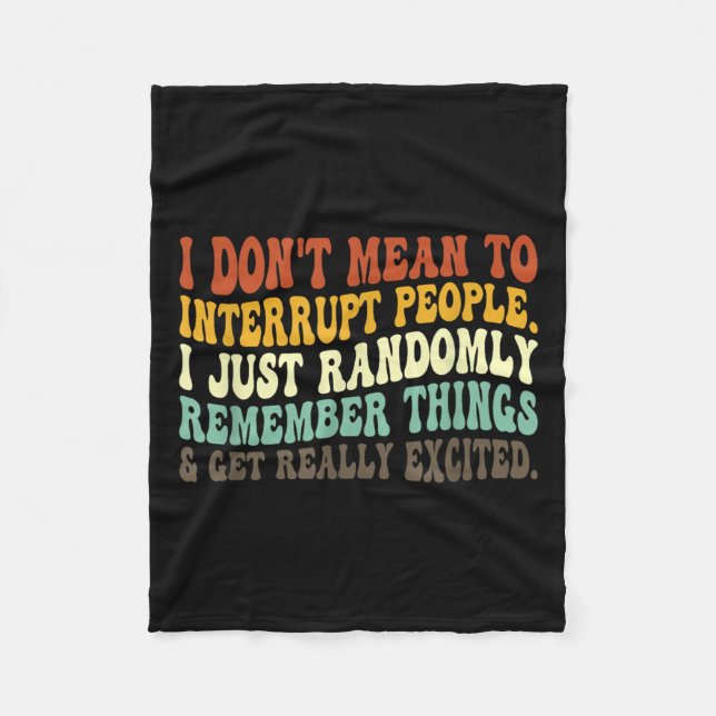 Couverture Polaire Je n'ai pas l'intention d'interrompre les gens au  (Devant)