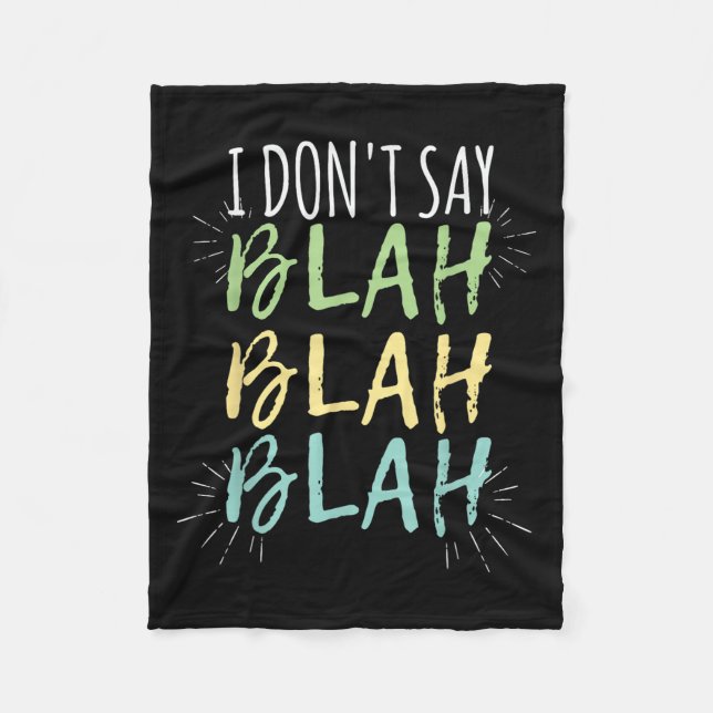 Couverture Polaire Je Ne Dis Pas Blah Blah Chemise (Devant)