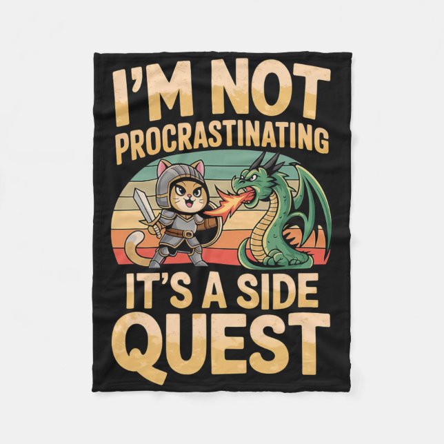 Couverture Polaire Je ne fais pas de procrastination C'est un Rpg Fun (Devant)