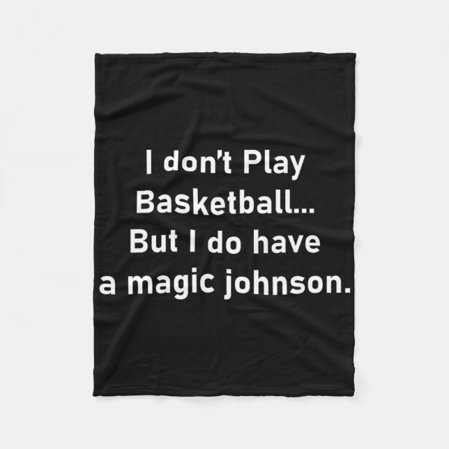 Couverture Polaire Je ne joue pas à Sketll mais j'ai un Magic Johnson (Devant)
