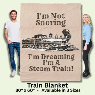 Couverture Polaire Je ne ronfle pas en rêvant Je suis un grand train