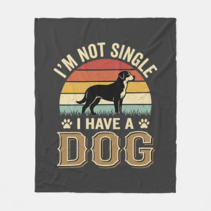 Couverture Polaire Je ne suis pas célibataire amateur de chien vintag