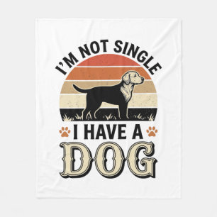 Couverture Polaire Je ne suis pas célibataire, j'ai un chien Design d