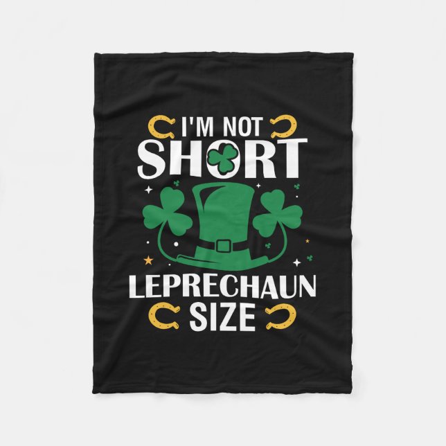 Couverture Polaire Je Ne Suis Pas De Courte Taille Leprechaun (Devant)