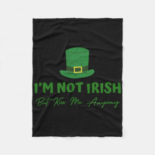 Couverture Polaire Je ne suis pas irlandais mais embrassez-moi quand 