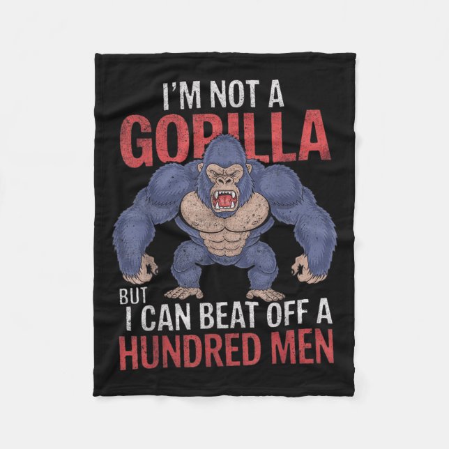 Couverture Polaire Je Ne Suis Pas Un Gorille Mais Je Peux Battre Des  (Devant)