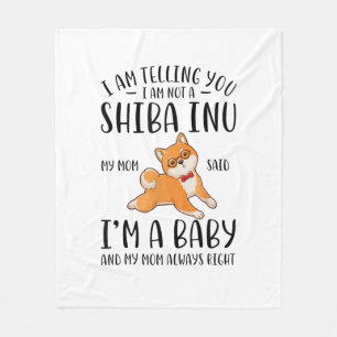 Couverture Polaire Je ne suis pas un Shiba Inu Ma mère dit que je sui