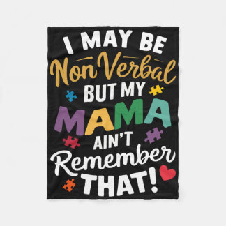 Couverture Polaire Je ne suis peut-être pas verbale, mais ma mère ne