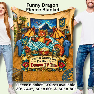 Couverture Polaire Je ne vous ignore pas, TV Funny Red Dragon