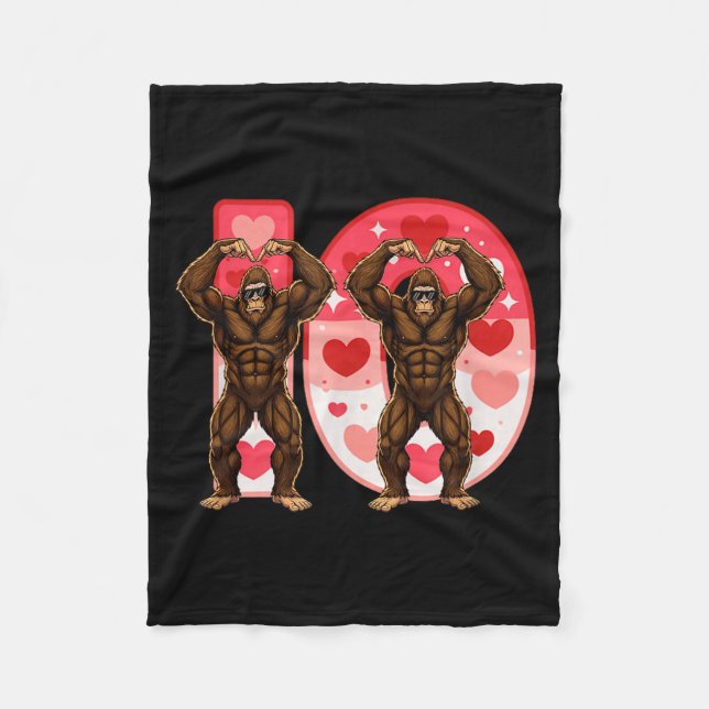 Couverture Polaire Je-o Couples Matching Drôle Bigfoot Dans Midwester (Devant)