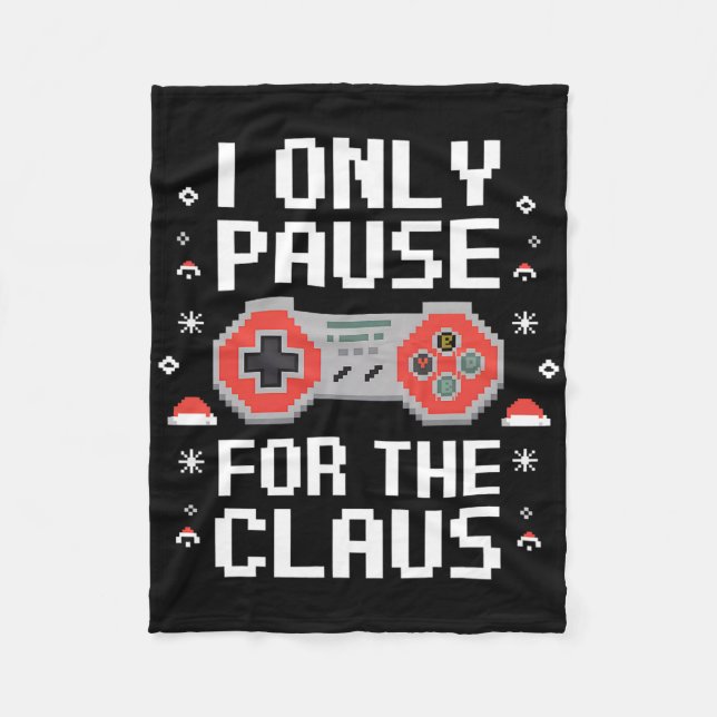 Couverture Polaire Je Pause Seulement Pour Le Claus Retro Vidéo Jeu C (Devant)