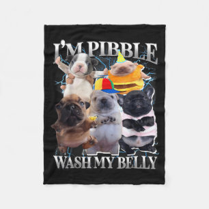 Couverture Polaire Je peux laver mon ventre Drôle de chien Nettoie mo