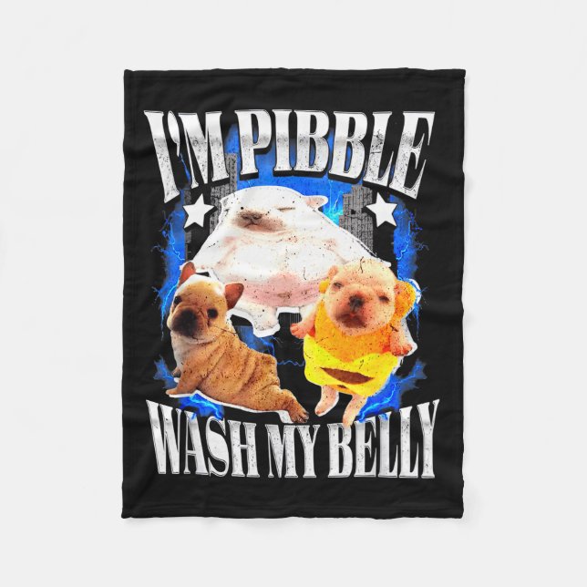 Couverture Polaire Je Pibble Lave Mon Ventre Bouledogue Français  (Devant)