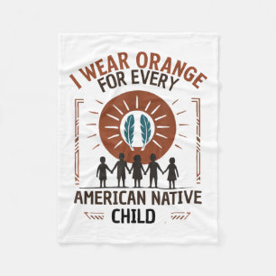 Couverture Polaire Je Porte De L'Orange Pour Chaque Appa Amérindienne