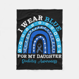 Couverture Polaire Je Porte Du Bleu Pour Ma Fille T1D Diabète De Type
