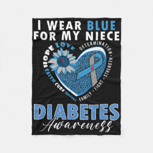 Couverture Polaire Je Porte Du Bleu Pour Ma Nièce Type 1 Sensibilisat