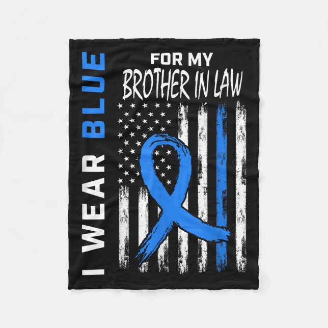 Couverture Polaire Je Porte Du Bleu Pour Mon Frère En Droit Diabète (Devant)