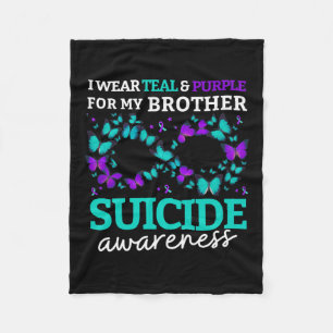 Couverture Polaire Je Porte Du Purple Et Turquoise Pour Mon Frère Sui