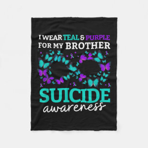 Couverture Polaire Je Porte Du Purple Et Turquoise Pour Mon Frère Sui