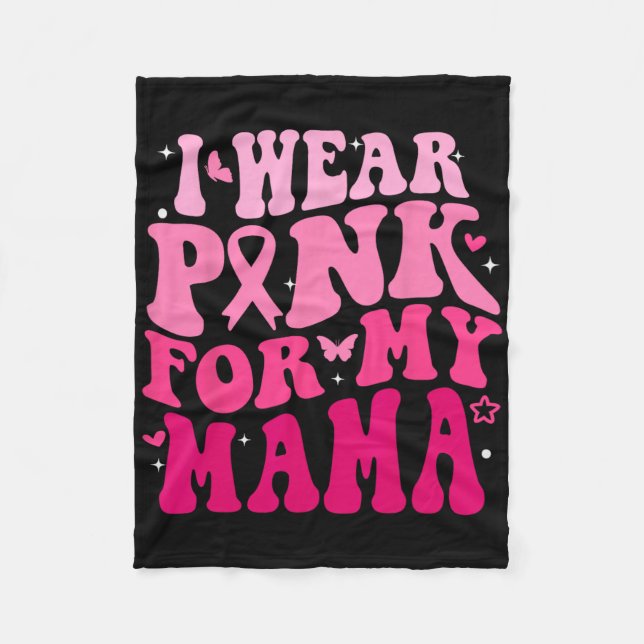 Couverture Polaire Je Porte Du Rose Pour Ma Mama Support Squads Breas (Devant)