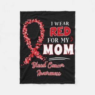 Couverture Polaire Je Porte Du Rouge Pour Ma Mère Ruban Rouge Cancer
