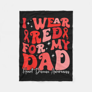Couverture Polaire Je Porte Du Rouge Pour Mon Papa Retro Chd Sensibil