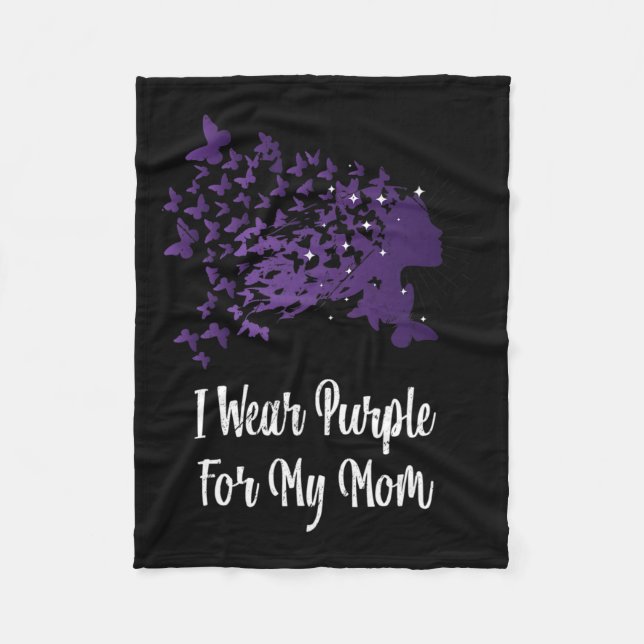 Couverture Polaire Je Porte Du Violet Pour Ma Mère Sensibilisation À  (Devant)