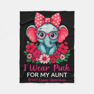 Couverture Polaire Je Porte Le Rose Pour Ma Tante Elephant Cancer Du