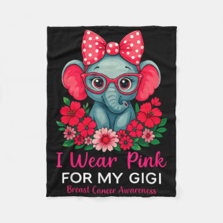 Couverture Polaire Je Porte Le Rose Pour Mon Gigi Elephant Cancer Du 