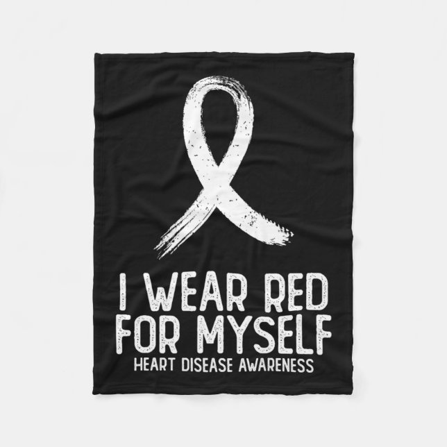 Couverture Polaire Je Porte Le Rouge Pour Moi-Même Maladie De Coeur S (Devant)