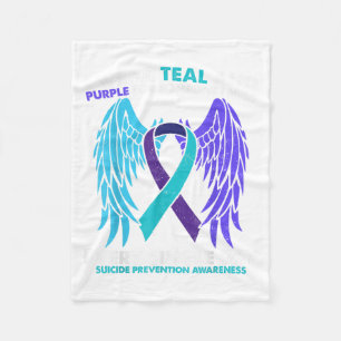 Couverture Polaire Je Porte Le Turquoise Et Le Violet Pour Quelqu'Un