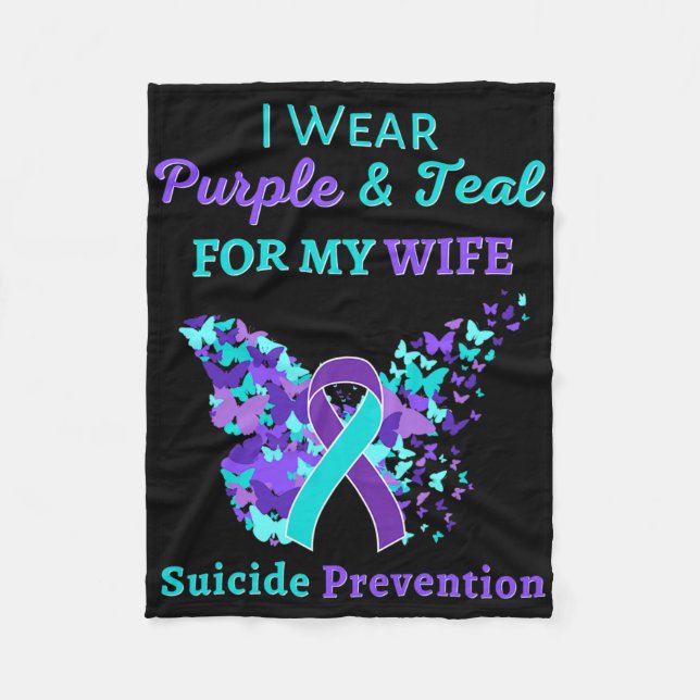 Couverture Polaire Je Porte Le Violet Et Turquoise Pour Le Suicide De (Devant)