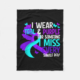Couverture Polaire Je Porte Turquoise Et Violet Pour Quelqu'Un Qui Me