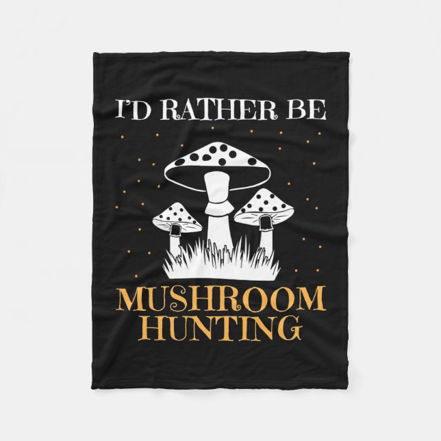 Couverture Polaire Je Préfère Chasse Aux Champignons (Devant)
