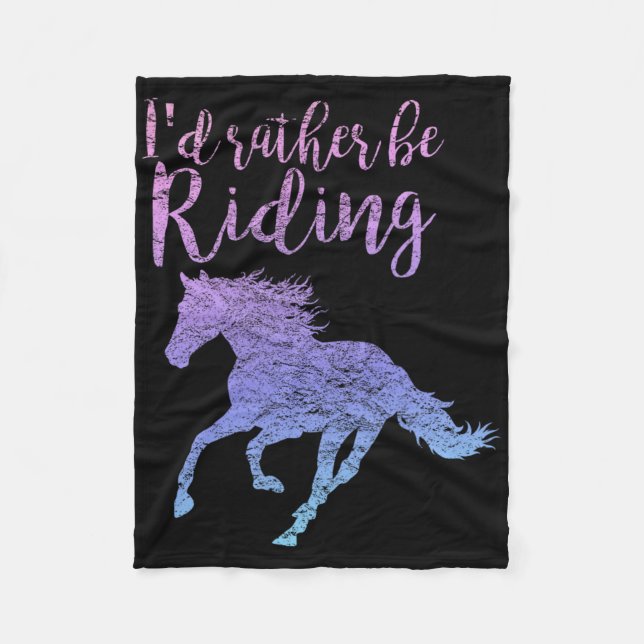 Couverture Polaire Je Préfère Faire Du Cheval À Cheval Équitation Équ (Devant)