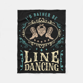 Couverture Polaire Je Préférerais Être Line Danser Funny Line Dance