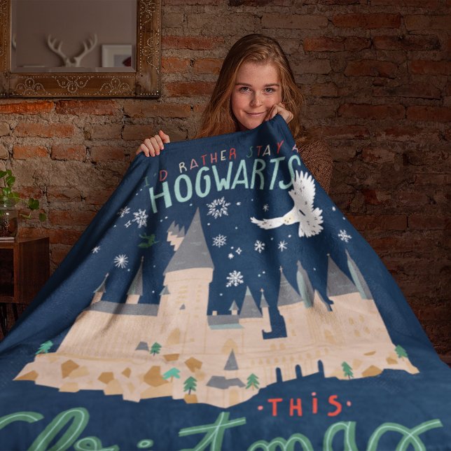 Couverture Polaire Je Préférerais Rester À Hogwarts Ce Noël (Person under blanket)
