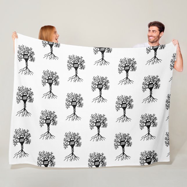 Couverture Polaire Je sais des trucs Neurone Silhouette (En situation)