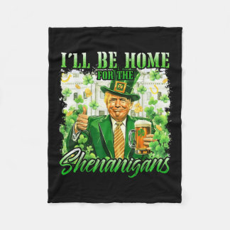 Couverture Polaire Je Serai À La Maison Du Jour de la Saint Patrick S